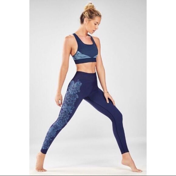 Fabletics Abyss Butterfly Seamless Midrise Leggings - Picture 1 of 7
